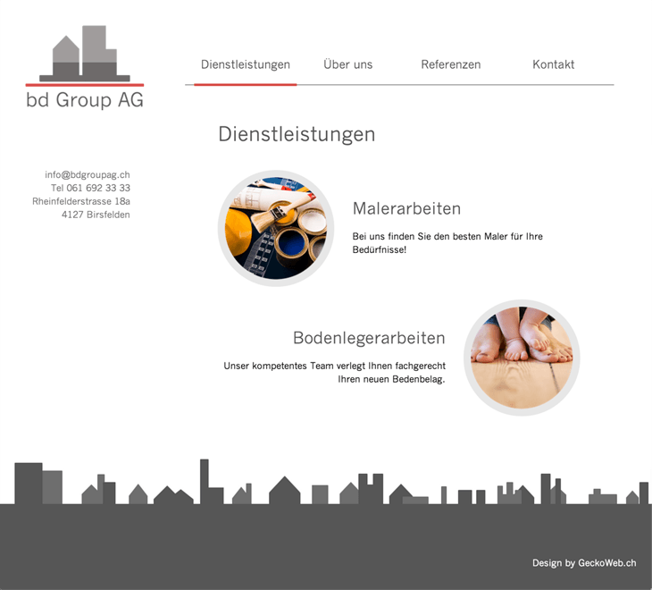 Webseite von bd Group AG