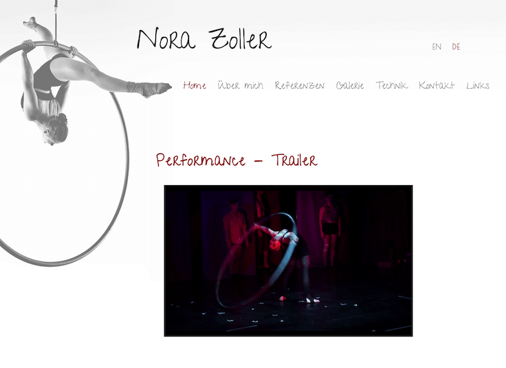 Webseite von Nora Zoller